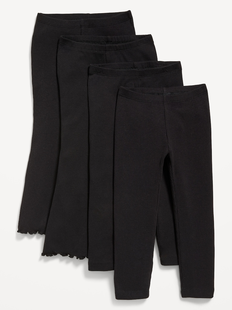 Ribbed Variety Leggings 4-Pack for Toddler Girls