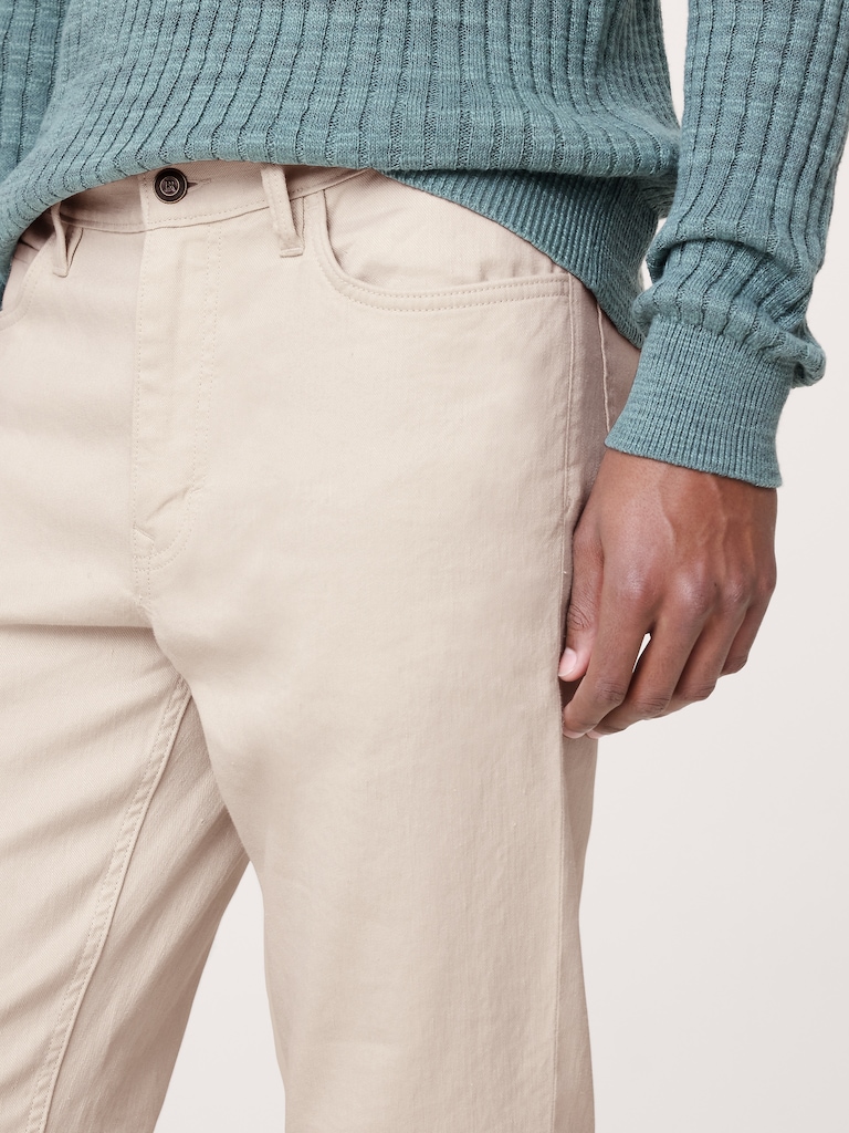 Slim Linen-Cotton Traveler Pant