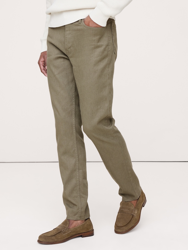 Slim Linen-Cotton Traveler Pant
