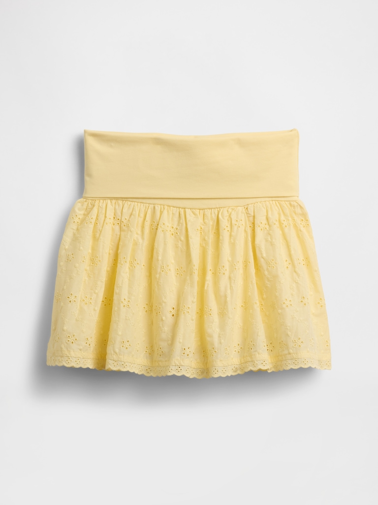 Kids Eyelet Foldover Skort