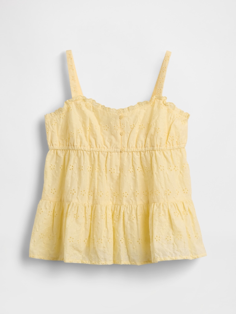 Kids Tiered Eyelet Tank Top