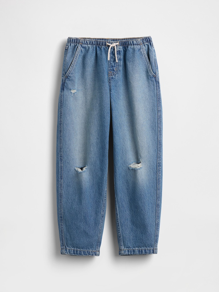 Kids High Rise Easy Barrel Jeans