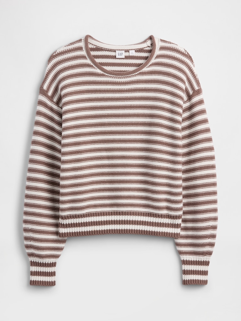 Relaxed Stripe Rollneck Sweater