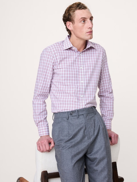 open lace back dress Apex Performance Dress Shirt Semi-Spread Collar Light Pink Twill – Collars  & Co main image 1