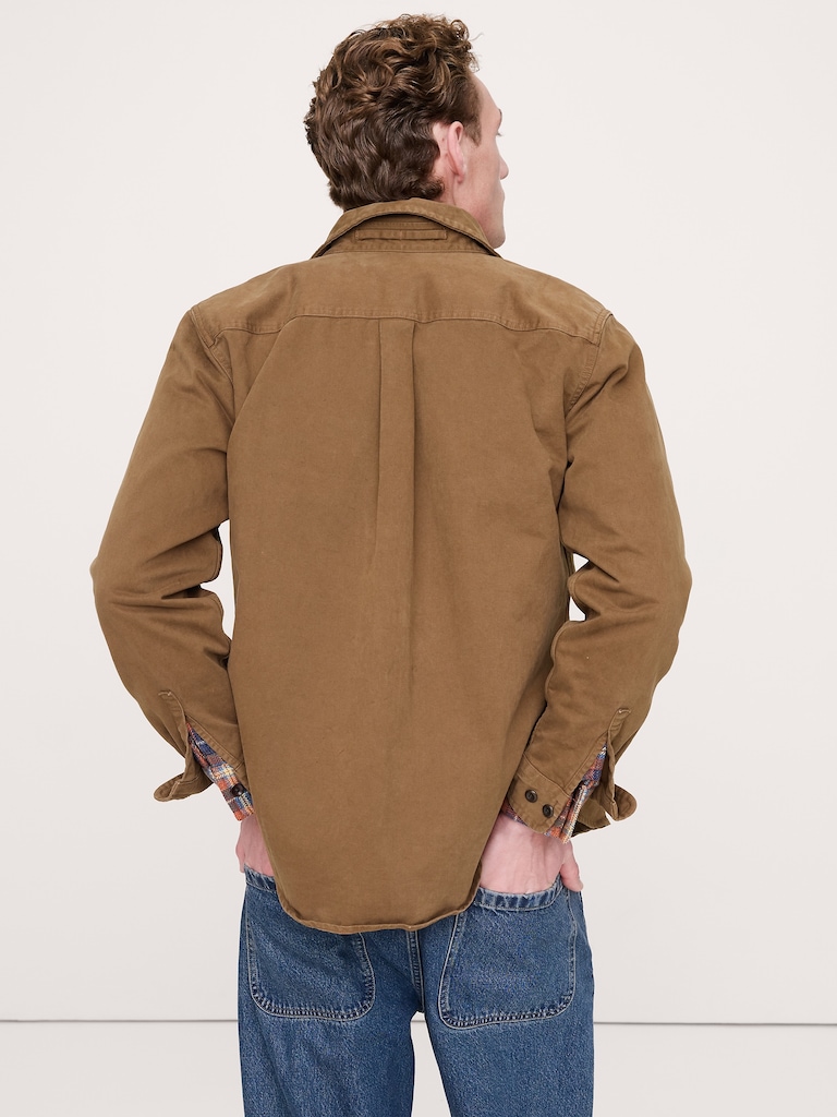 Cotton Twill Shirt Jacket