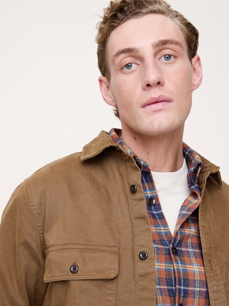 Cotton Twill Shirt Jacket
