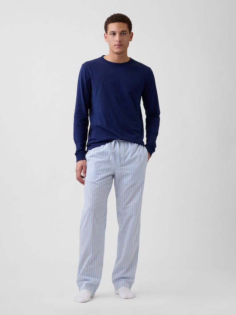 Relaxed Poplin PJ Pants