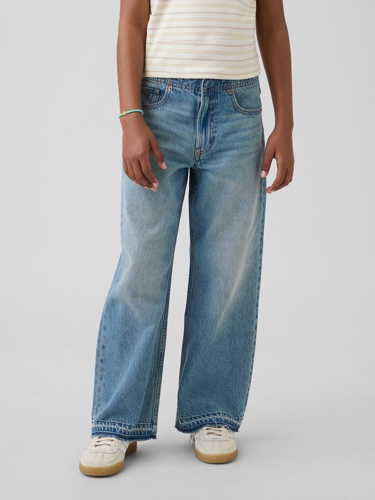 Kids Low Rise Stride Wide-Leg Jeans