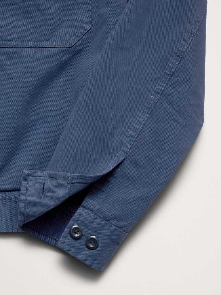 Cotton Twill Mechanic's Jacket with Corduroy Collar