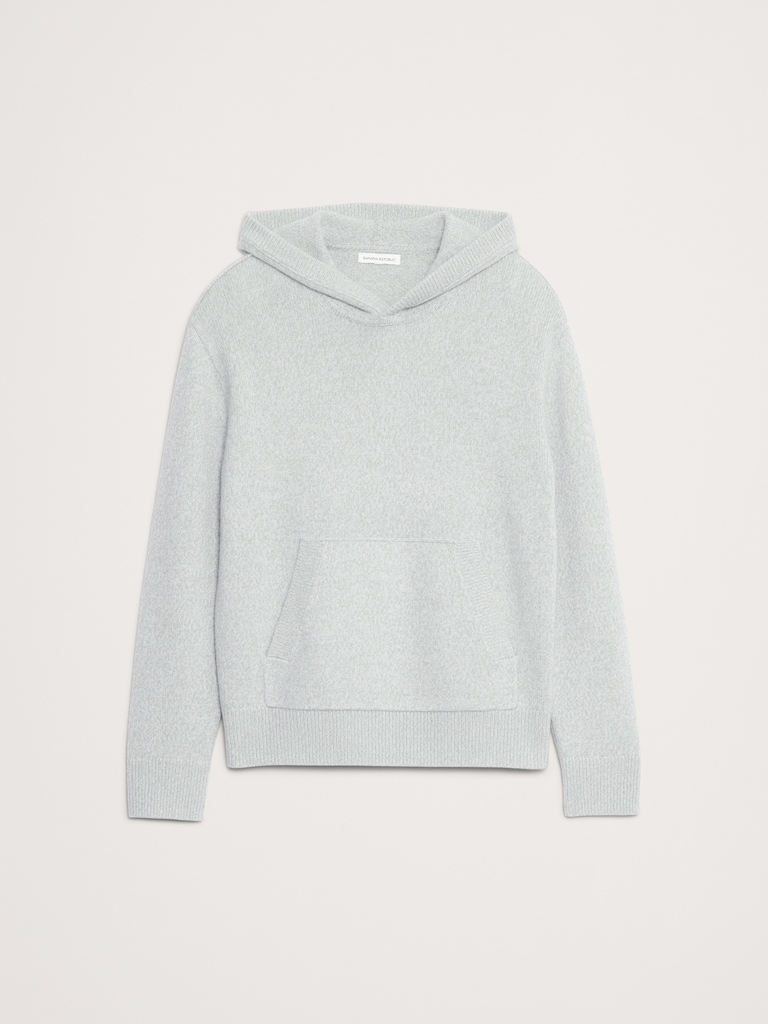 Cashmere-Cotton Sweater Hoodie