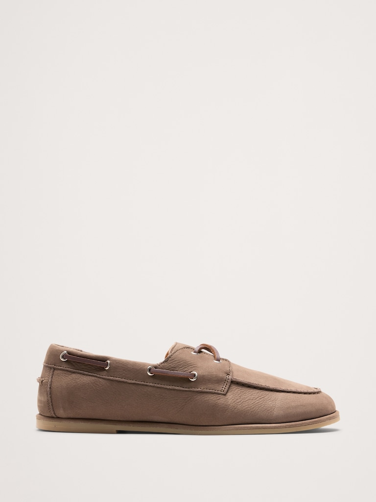 Italian Nubuck Leather Boat Shoe