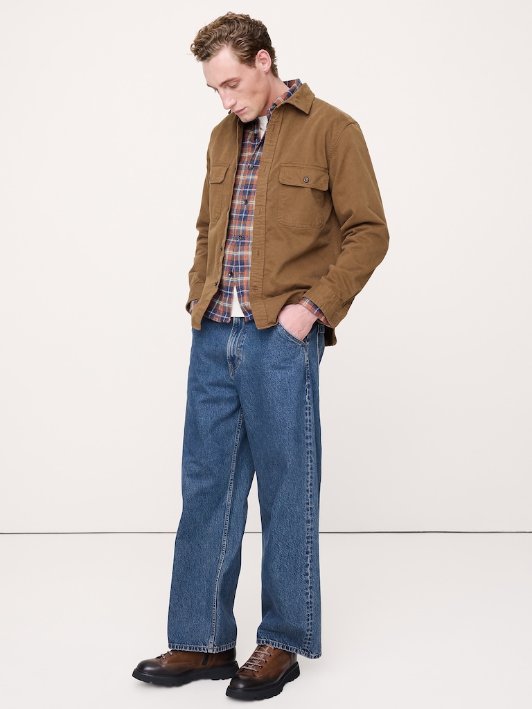 Cotton Twill Shirt Jacket