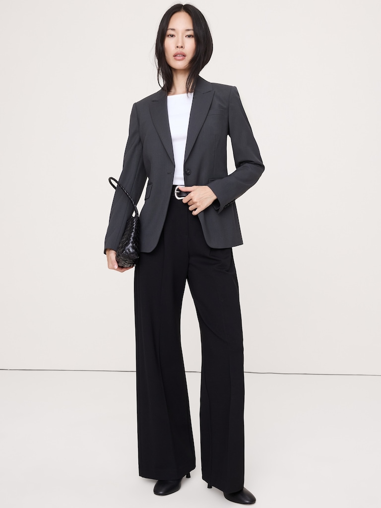 Slim Italian Lightweight Wool Blazer