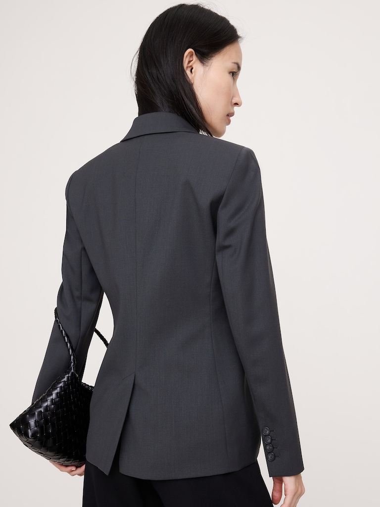 Slim Italian Lightweight Wool Blazer