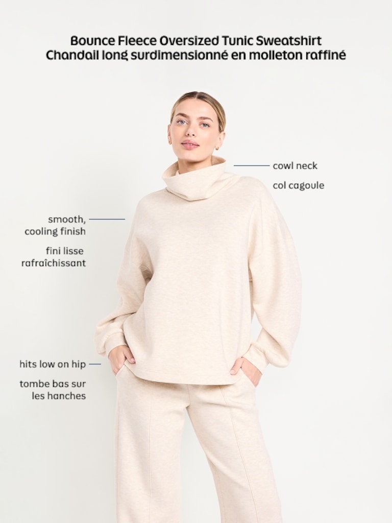 Bounce Fleece Funnel Neck Tunic