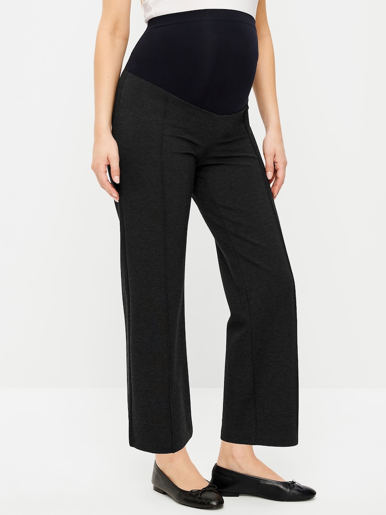 Maternity Full-Panel Stevie Straight Pants