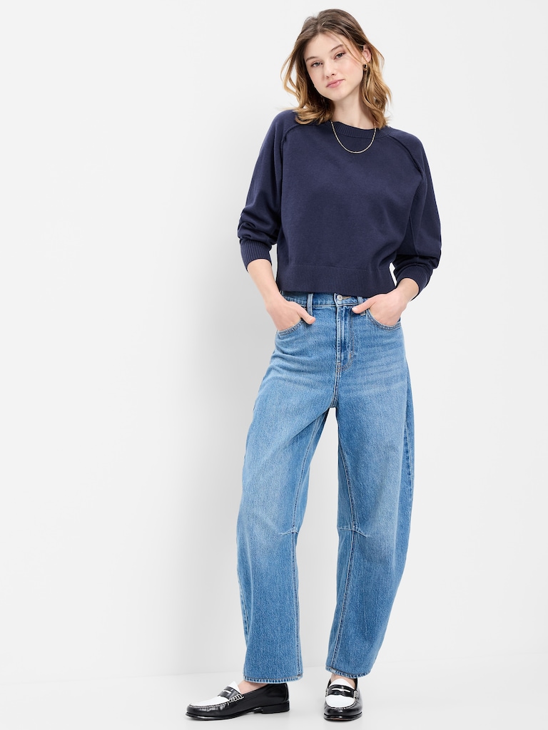 SoSoft Lite Crew-Neck Cropped Sweater