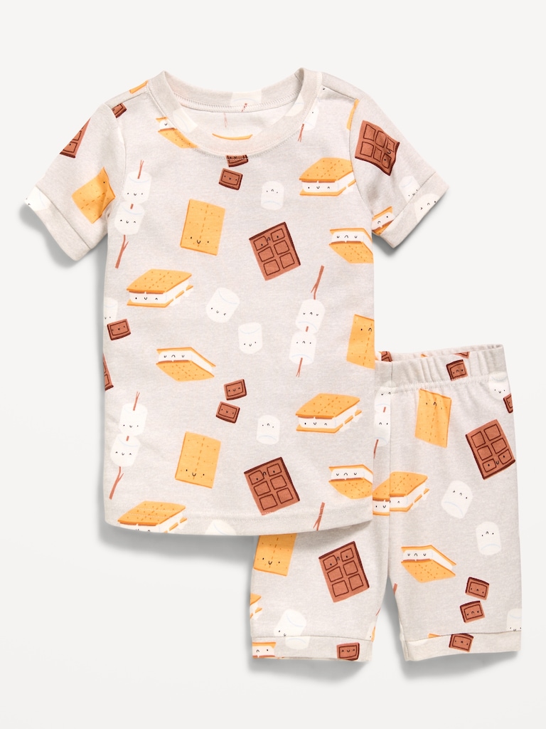 Printed Snug-Fit Pajama Set for Toddler & Baby