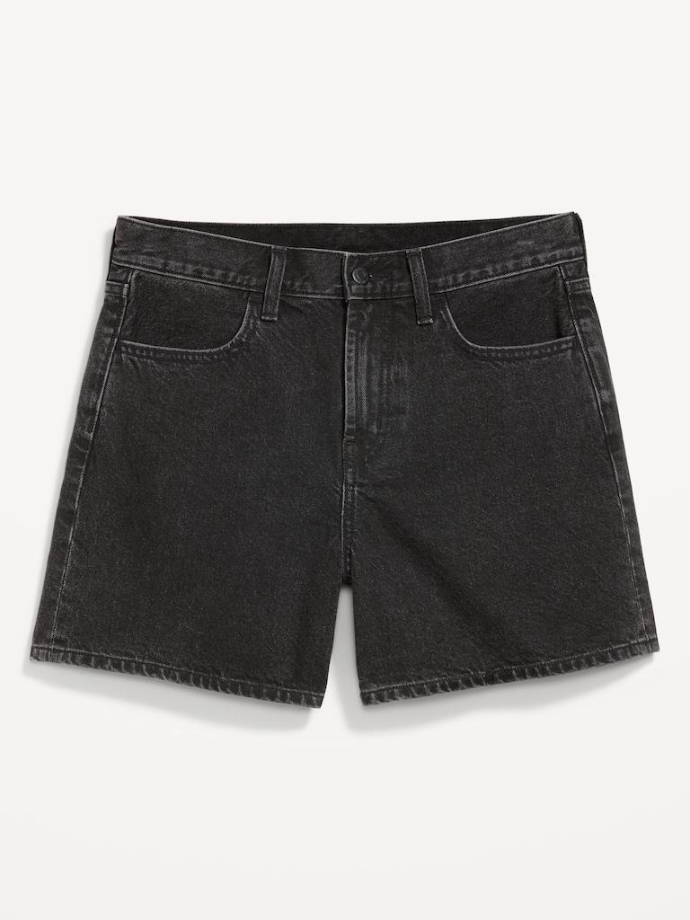 High-Waisted Wow Baggy Jean Shorts -- 5-inch inseam