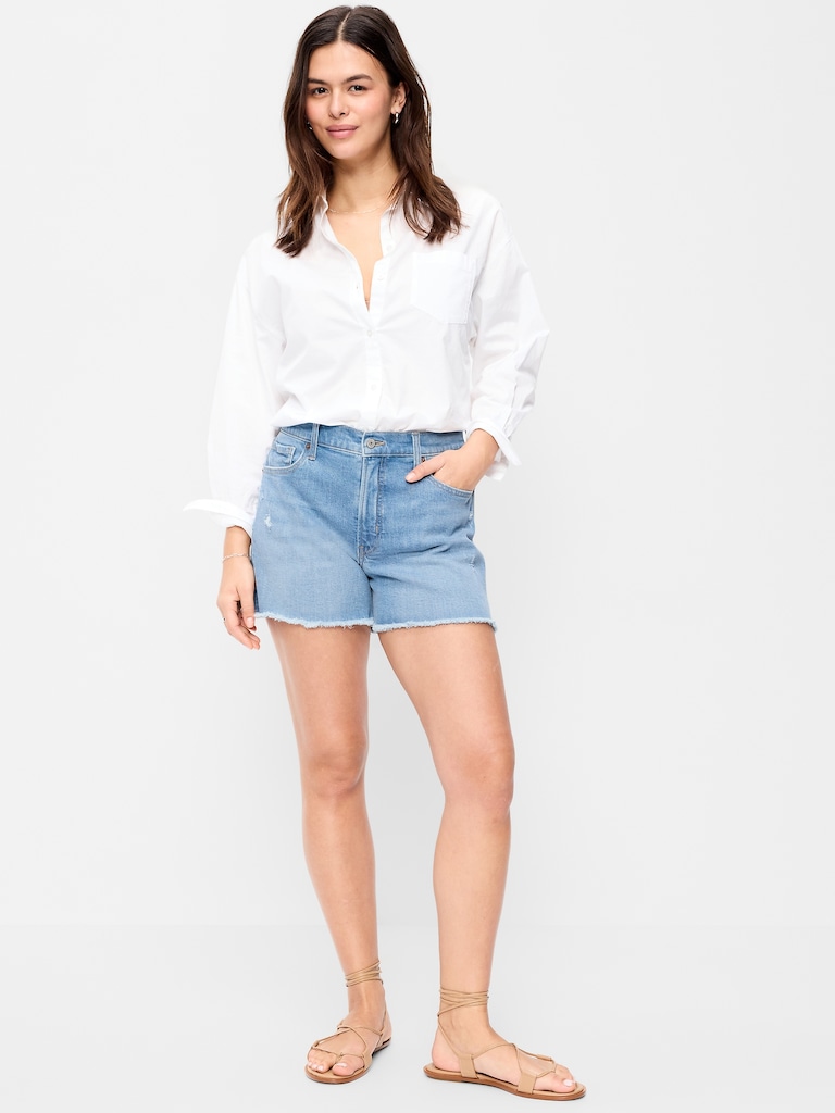 High-Waisted OG Jean Shorts -- 4-inch inseam