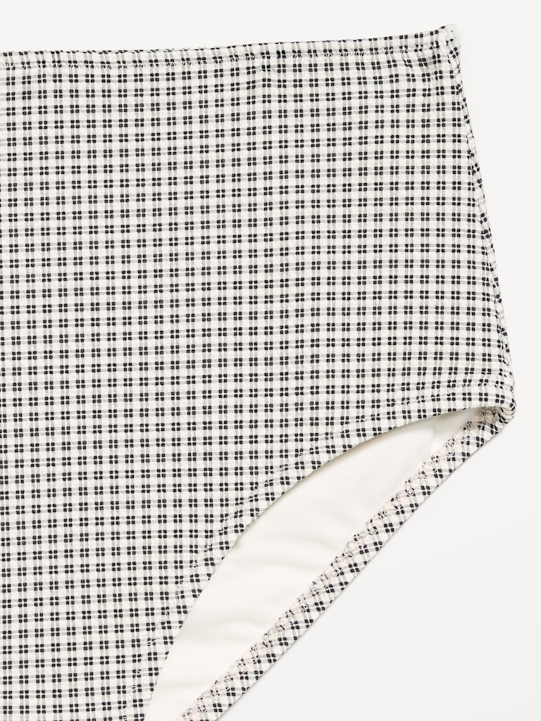 High-Waisted Pique Bikini Swim Bottoms