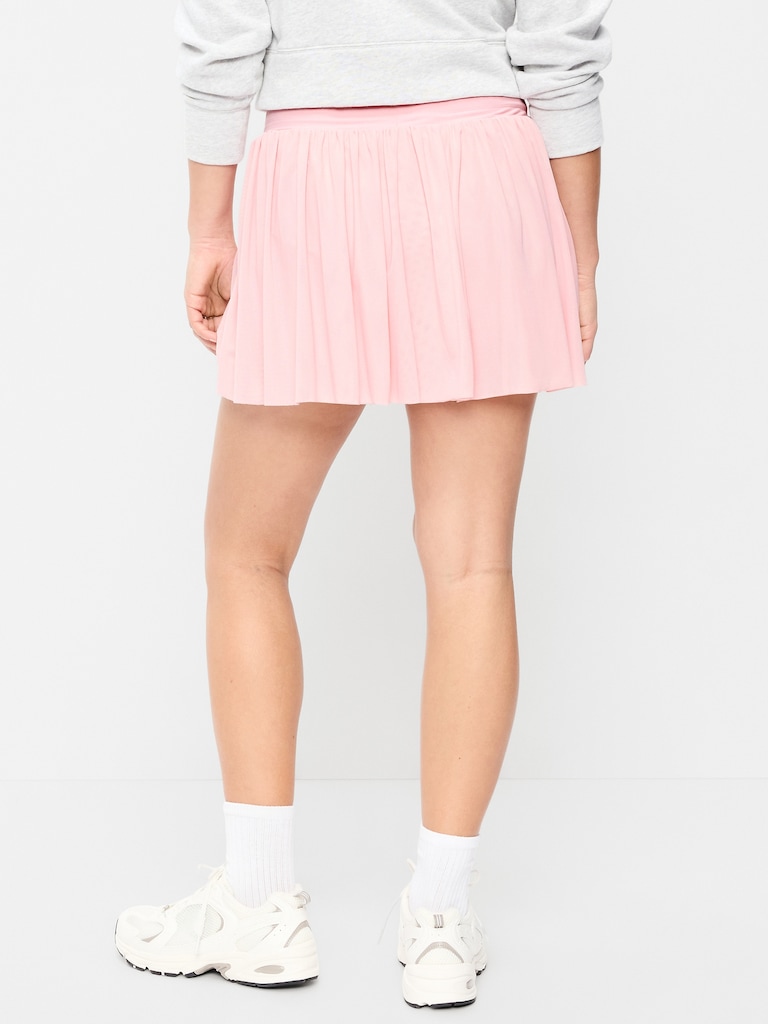 High-Waisted Mesh Skort