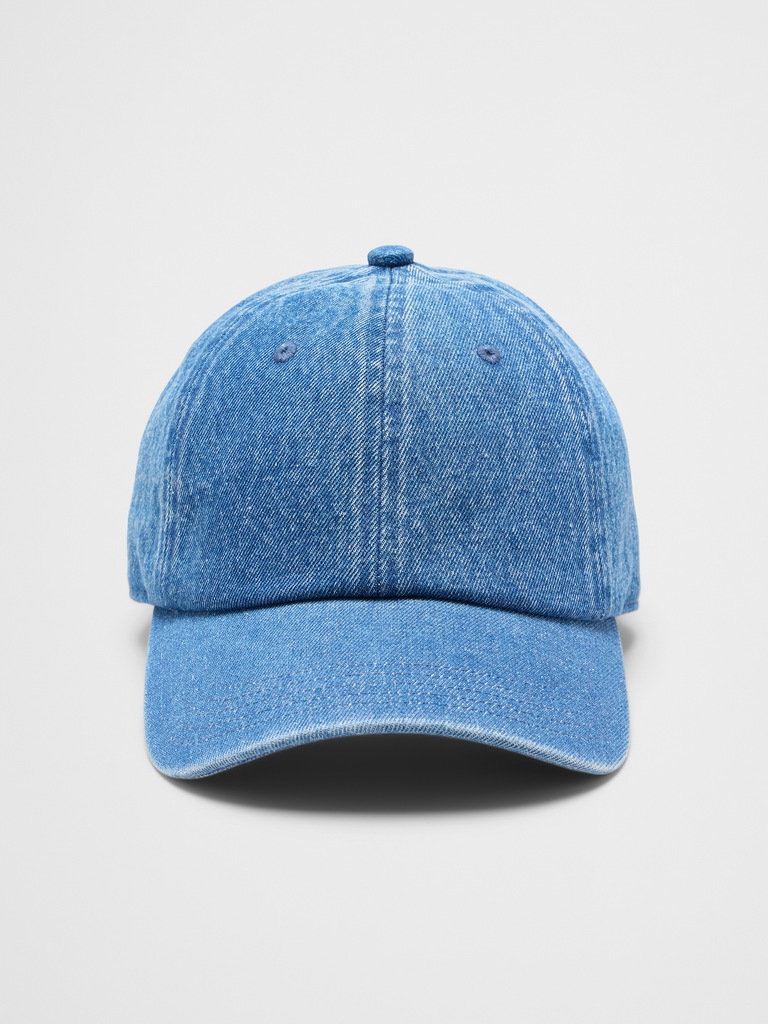 Washed Denim Baseball Cap