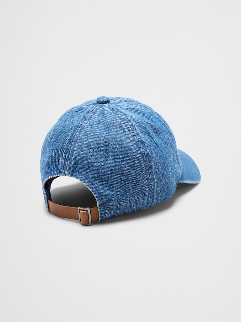Washed Denim Baseball Cap