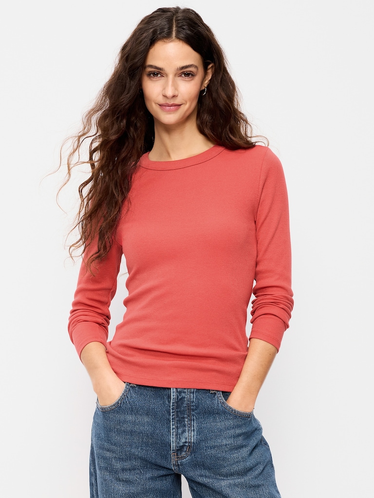 Snug Long-Sleeve Crew-Neck T-Shirt