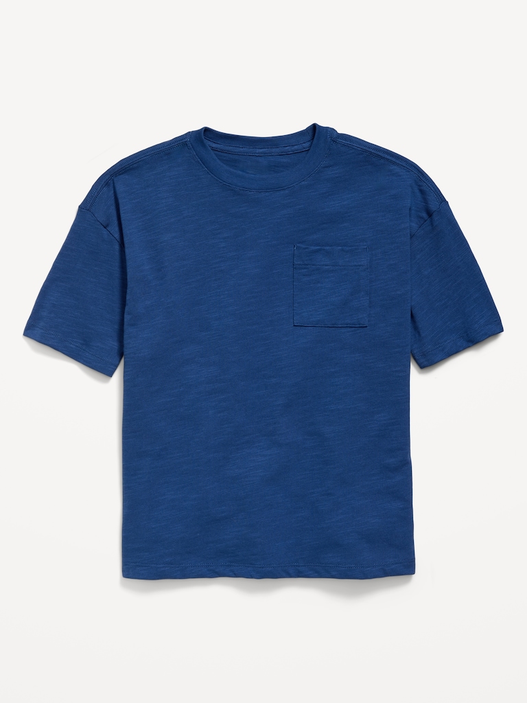 Oversized Short-Sleeve Pocket T-Shirt for Boys