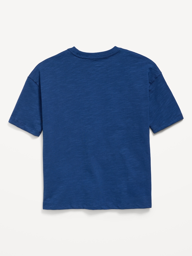 Oversized Short-Sleeve Pocket T-Shirt for Boys