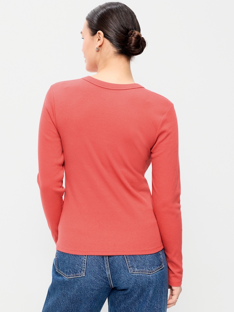 Snug Long-Sleeve Crew-Neck T-Shirt