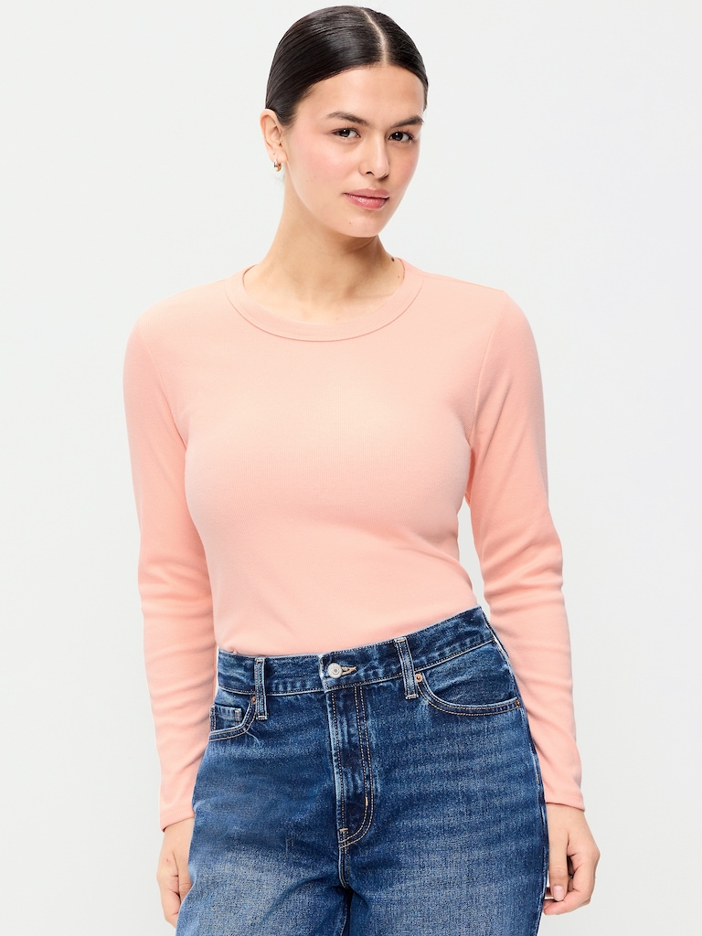Snug Long-Sleeve Crew-Neck T-Shirt