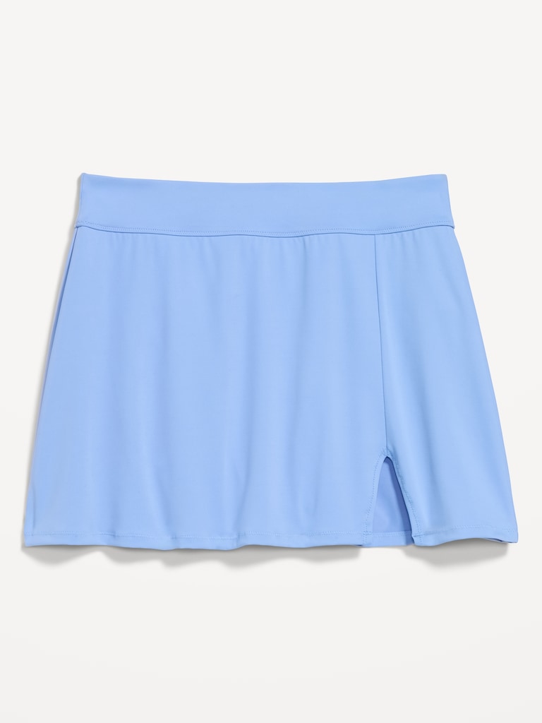 High-Waisted Matte Swim Skirt