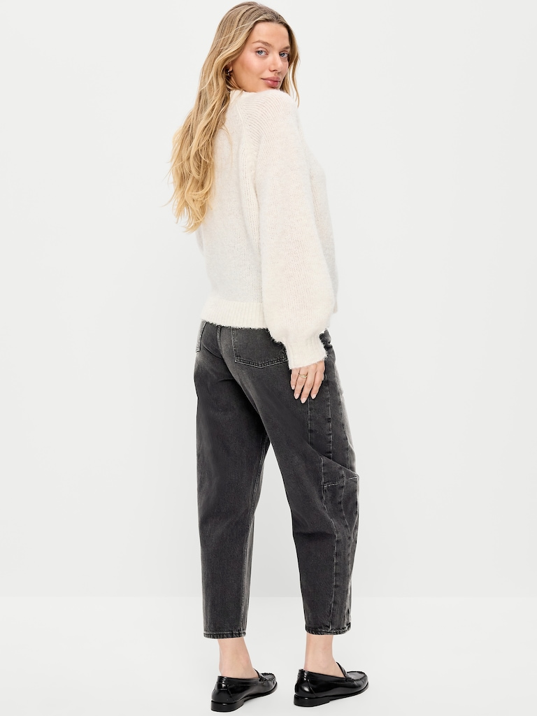 Maternity Full-Panel Barrel Ankle Jeans