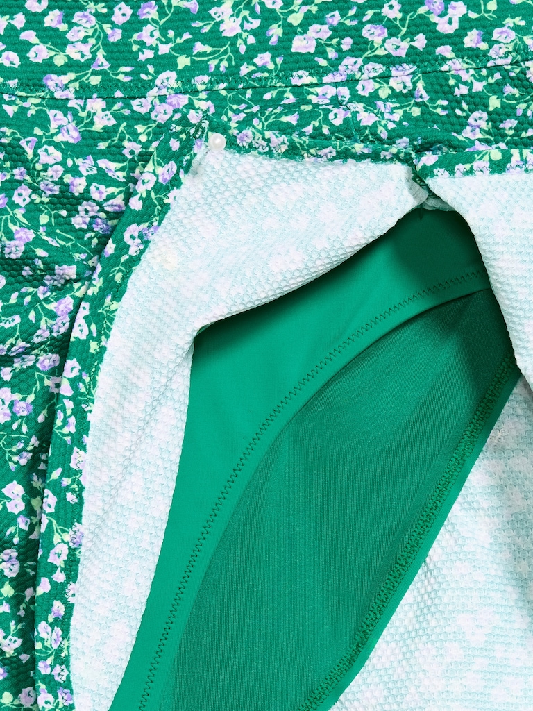 High-Waisted Textured Swim Skirt