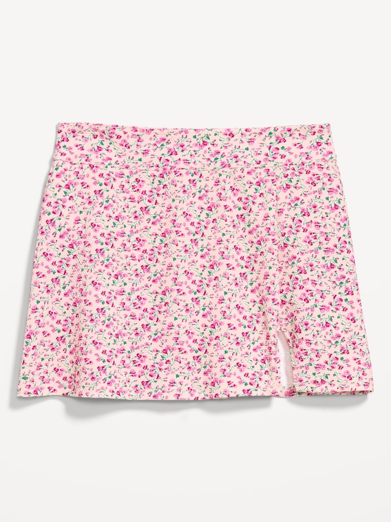 High-Waisted Textured Swim Skirt