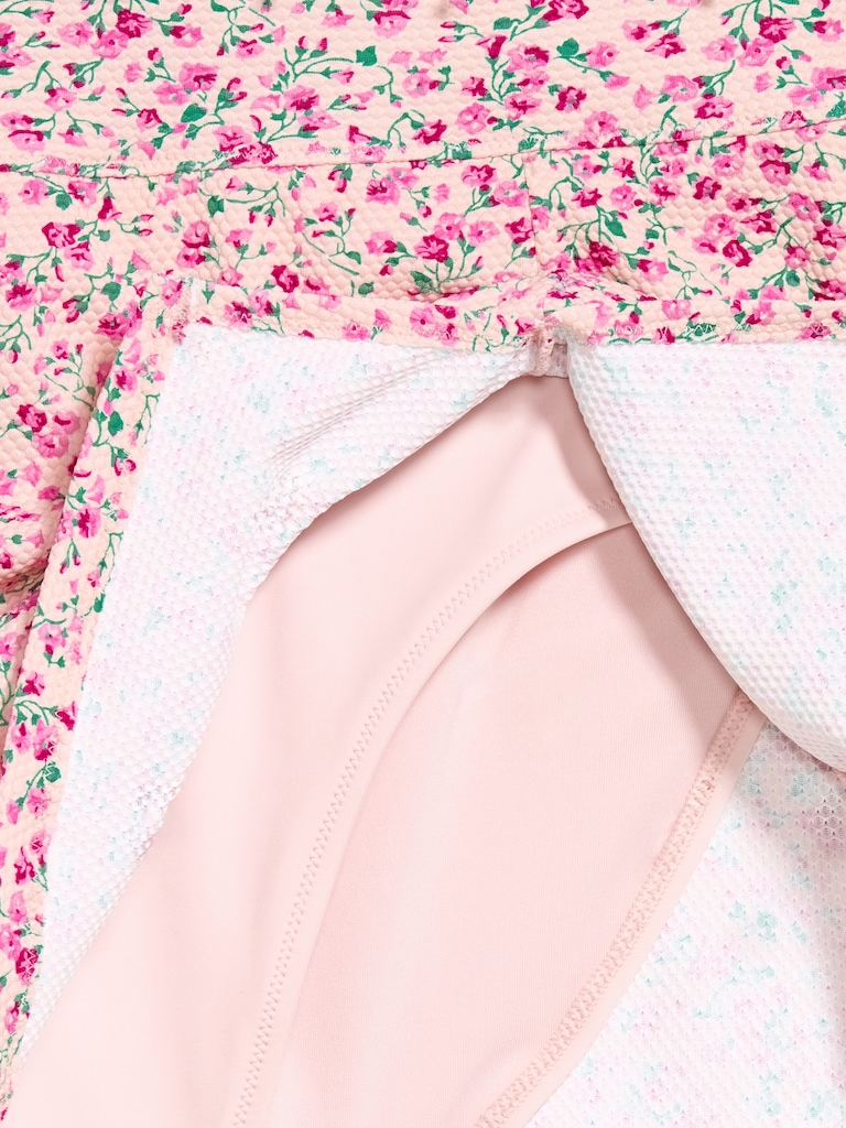 High-Waisted Textured Swim Skirt