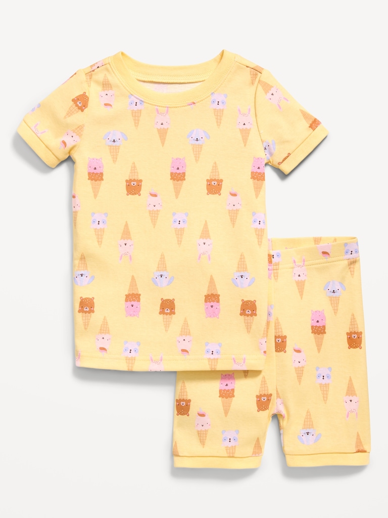 Printed Snug-Fit Pajama Set for Toddler & Baby