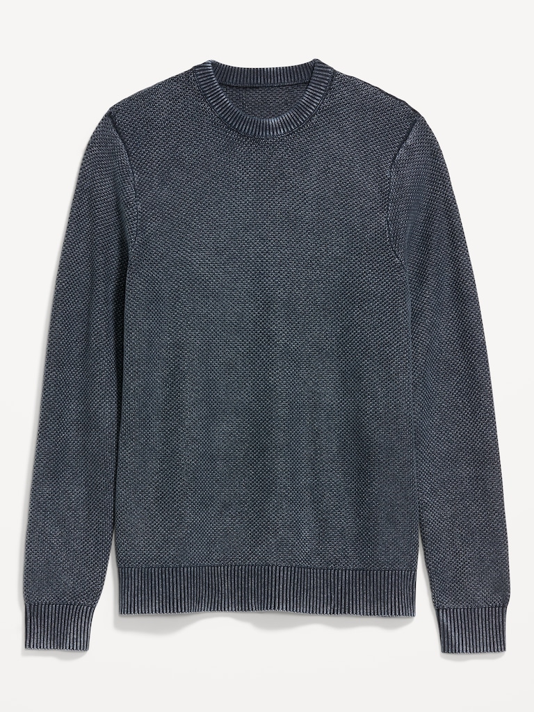 Washed Crew-Neck Sweater