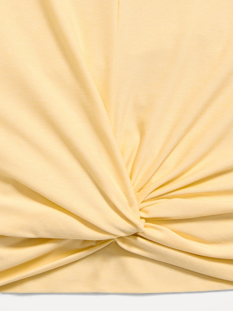 CloudMotion Short-Sleeve Front-Knot T-Shirt for Girls