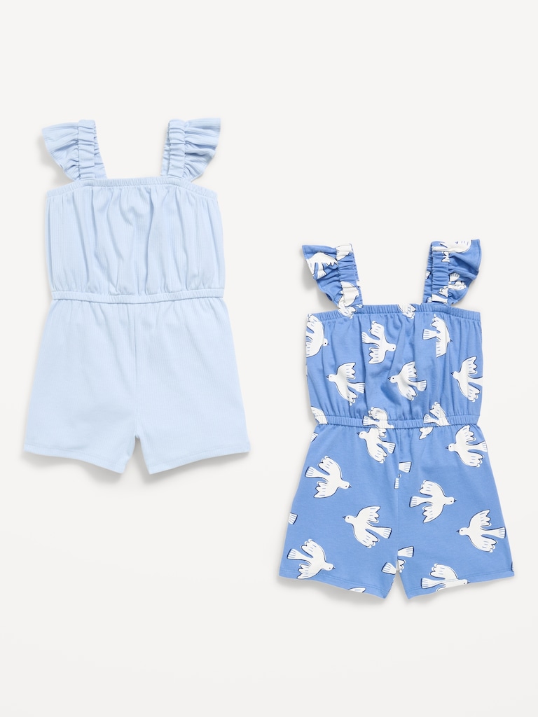 Sleeveless Romper 2-Pack for Toddler Girls