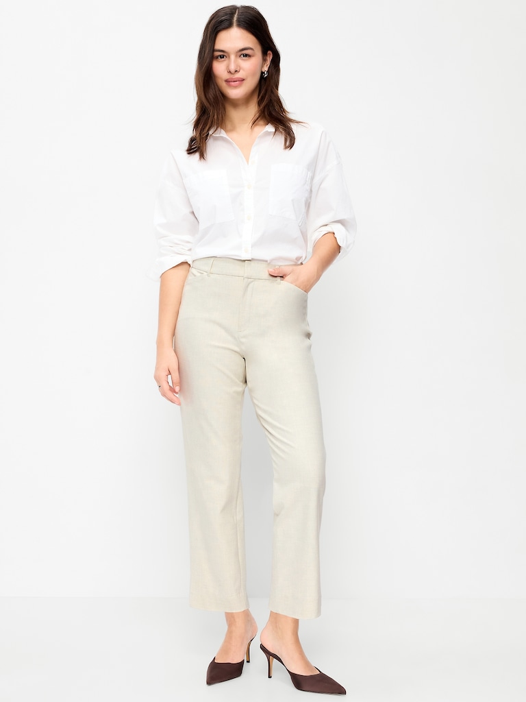 High-Waisted Pixie Straight Pants