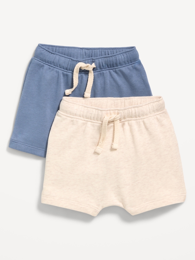 French Terry Unisex Shorts 2-Pack for Baby