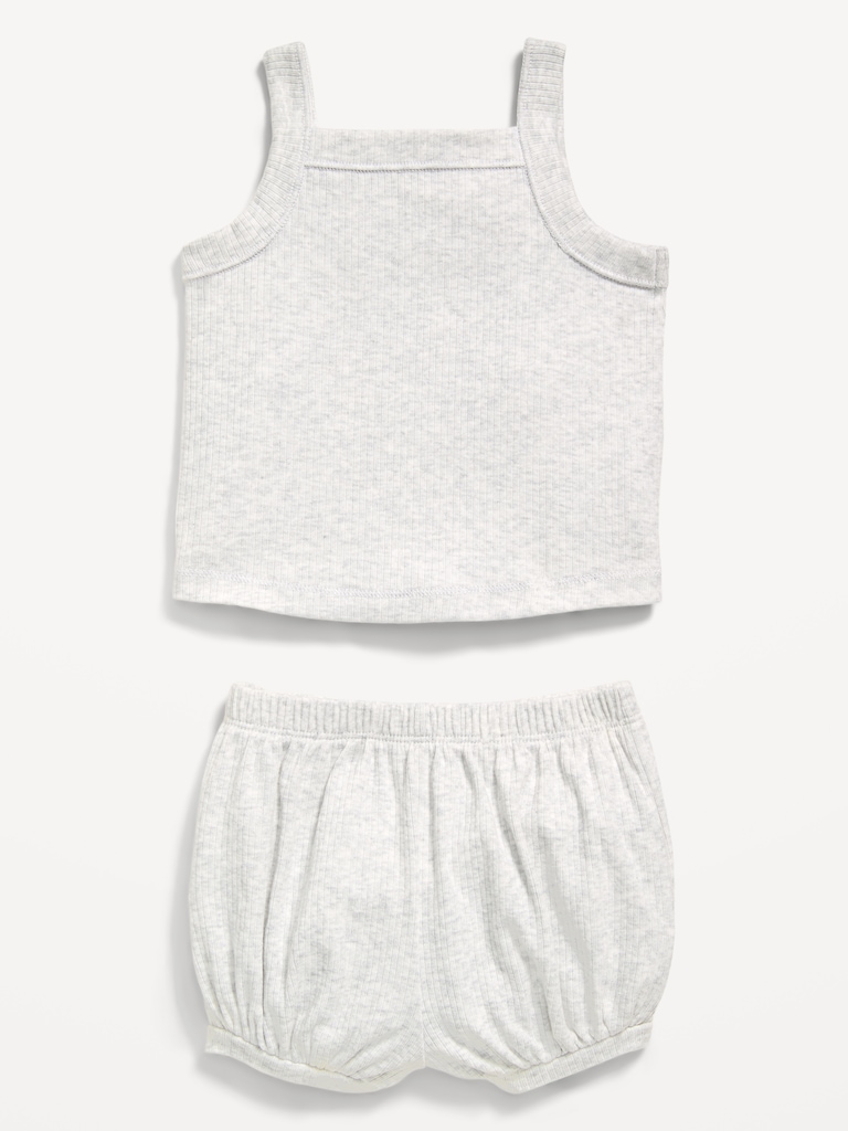 Ribbed Cami Tank and Shorts Set for Baby