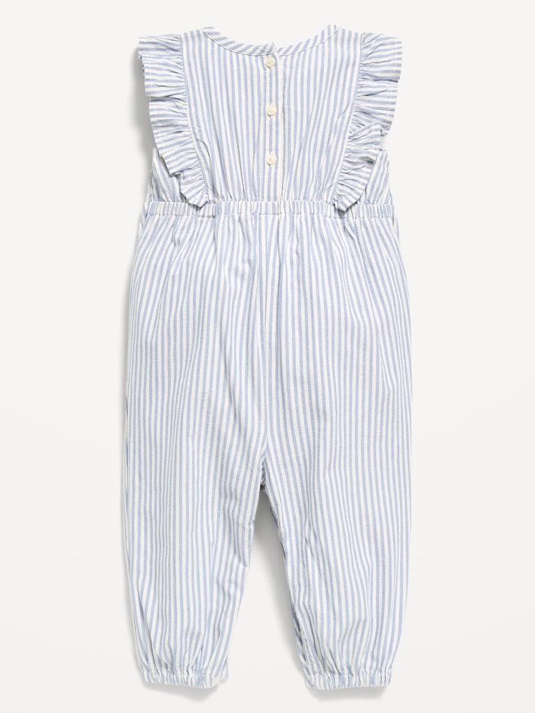 Sleeveless Ruffle-Trim One-Piece for Baby