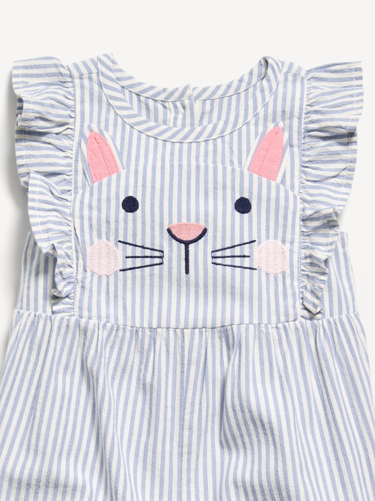 Sleeveless Ruffle-Trim One-Piece for Baby