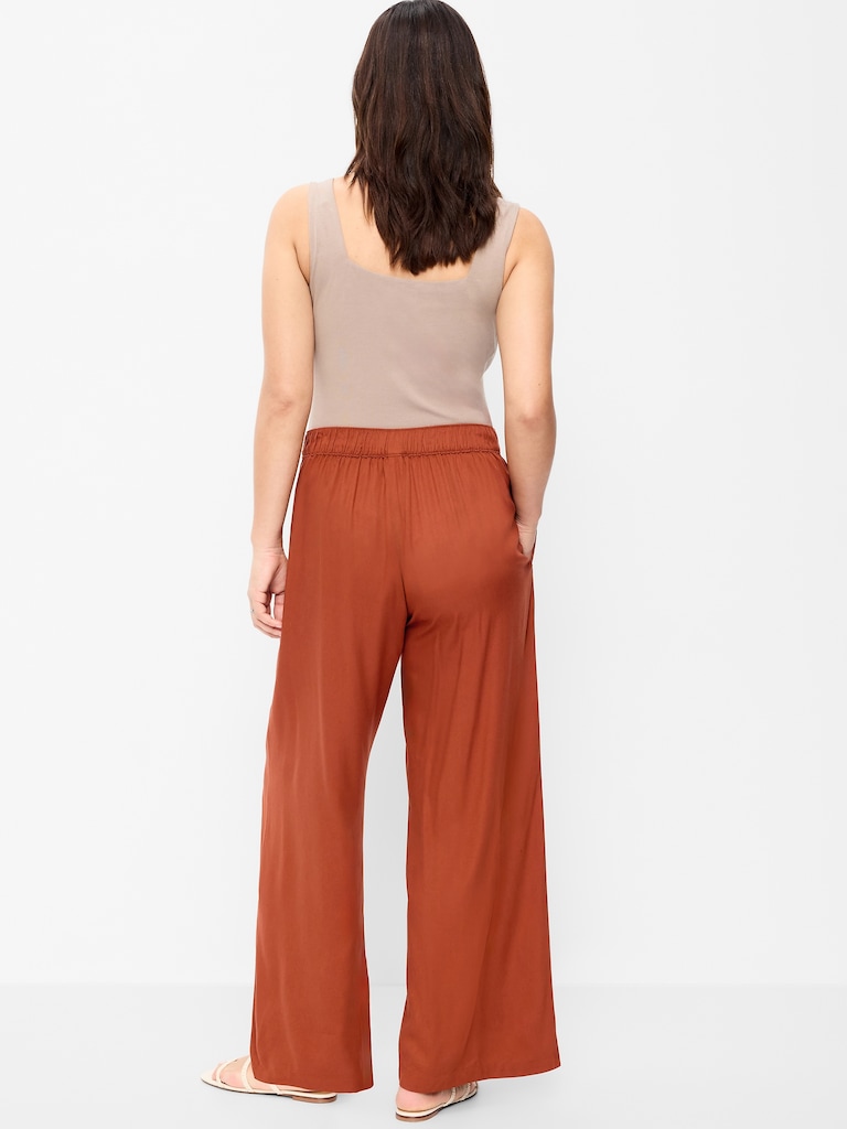 High-Waisted Playa Wide-Leg Pants