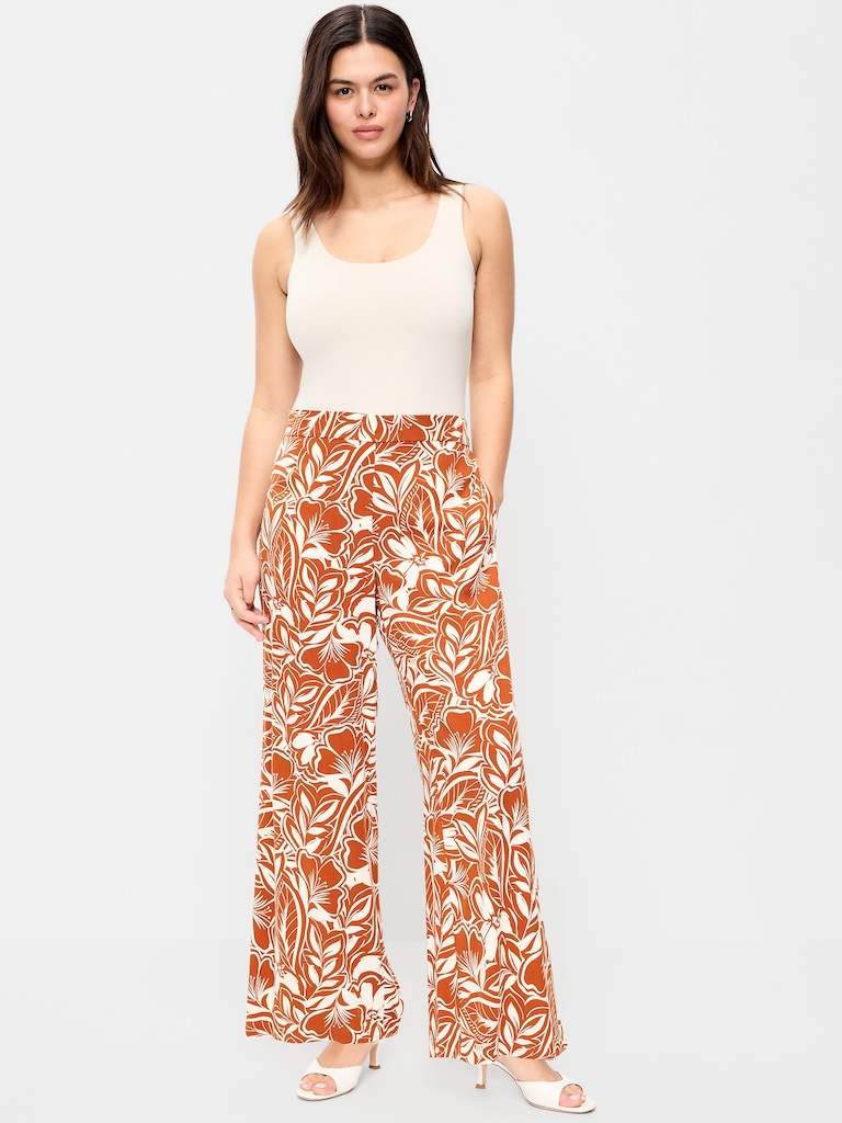 High-Waisted Playa Wide-Leg Pants
