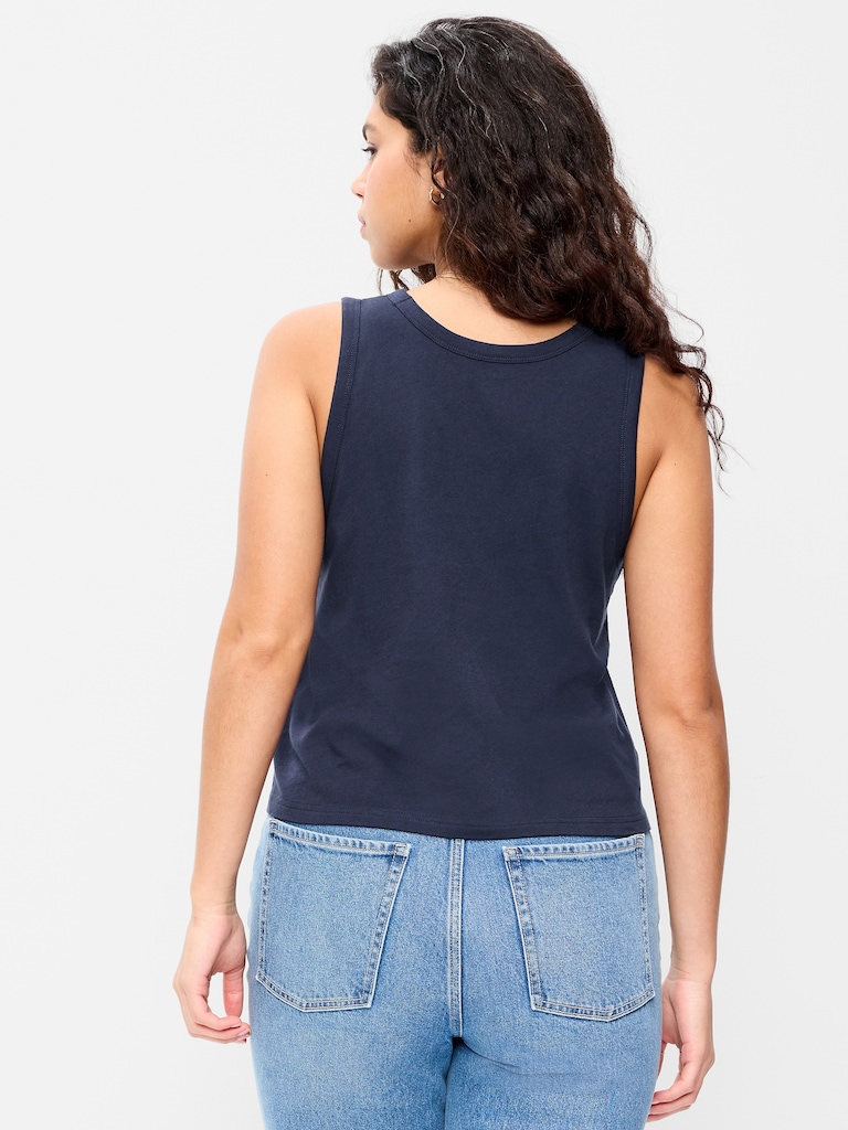 Relaxed Scoop-Neck Tank Top
